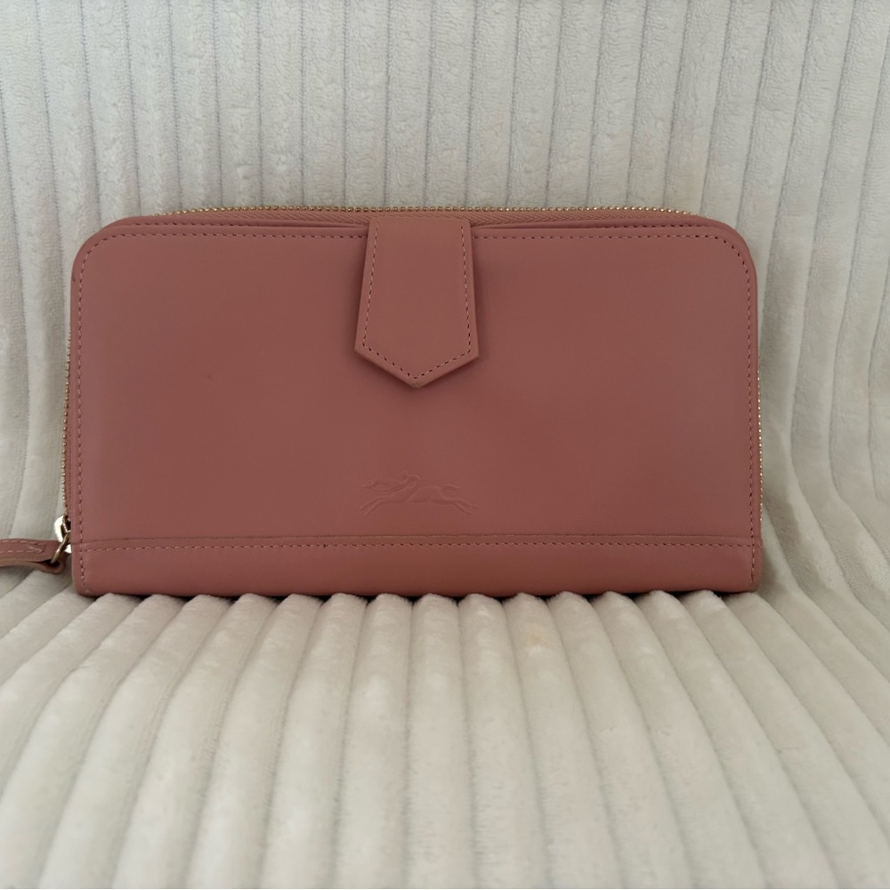 Longchamp Le Pliage leather wallet